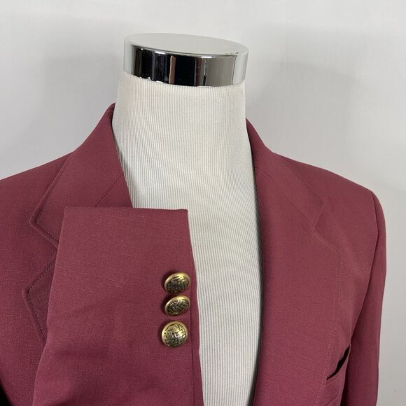 TropiCool 42R Vintage Blazer Red Gold Two Button Lined Vented 100% Polyester - Picture 1 of 8